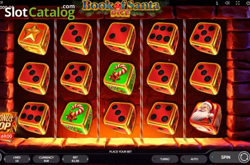 Скрин2. Book of Santa Dice слот