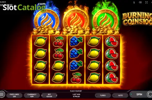 Скрин2. Burning Coins 100 слот