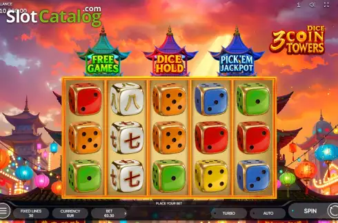 Скрин2. 3 Coin Towers Dice слот