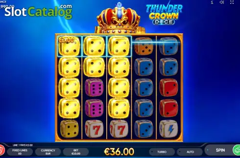 Скрин3. Thunder Crown Dice слот