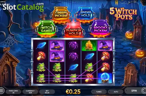 Скрин3. 5 Witch Pots слот