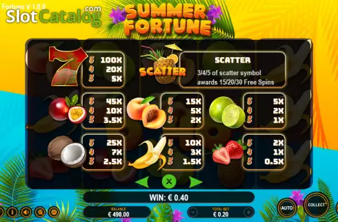 Скрин4. Summer Fortune слот