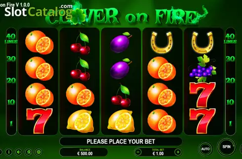 Скрин2. Clover on Fire слот