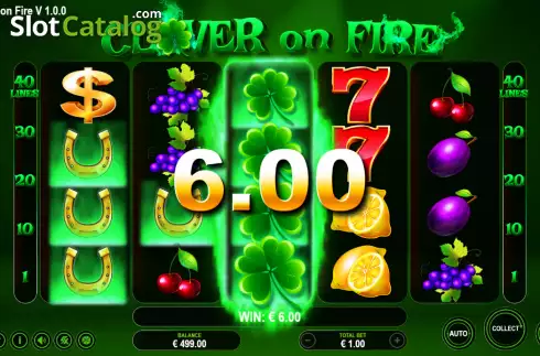 Скрин3. Clover on Fire слот