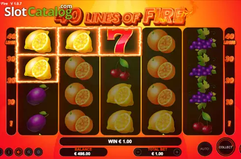 Скрин3. 40 Lines of Fire слот