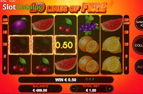 Скрин3. 20 Lines of Fire слот