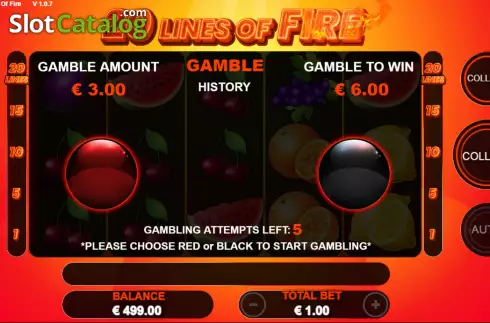 Скрин4. 20 Lines of Fire слот