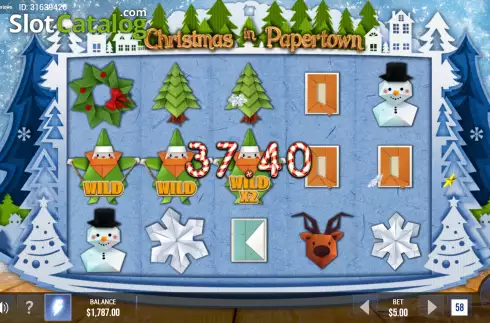 Скрин6. Christmas in Papertown слот
