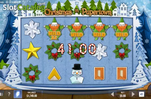 Скрин7. Christmas in Papertown слот