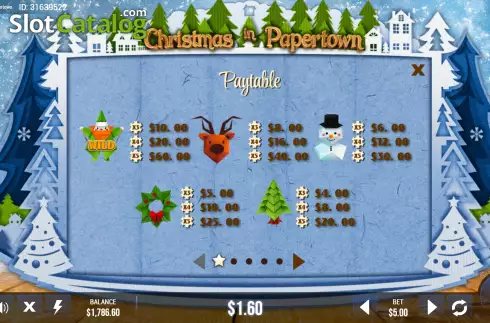 Скрин8. Christmas in Papertown слот