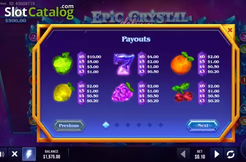 Скрин5. Epic Crystal Deluxe слот