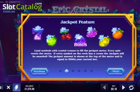 Скрин6. Epic Crystal Deluxe слот