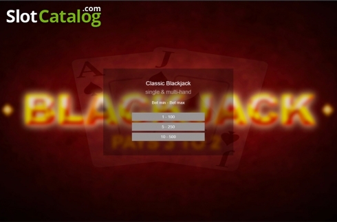 Скрин2. Classic Blackjack (Espresso Gaming) слот