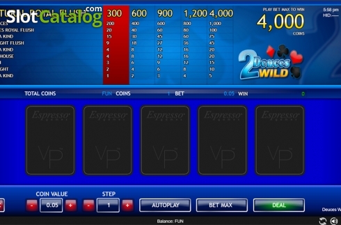 Скрин3. Deuces Wild (Espresso Games) слот