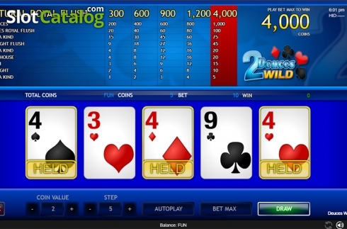 Скрин4. Deuces Wild (Espresso Games) слот