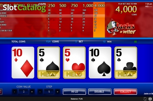 Скрин8. Jacks or Better (Espresso Games) слот