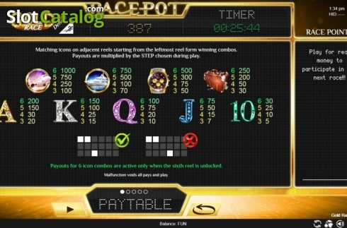 Скрин4. Gold Race Deluxe слот