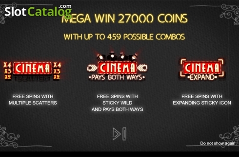 Скрин3. Cinema (Espresso Games) слот