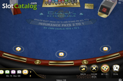 Скрин4. Six Card Charlie Blackjack (Espresso Games) слот