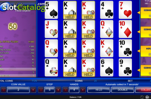 Скрин4. Joker Poker 4 Hands (Espresso Games) слот