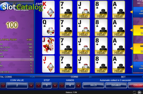 Скрин5. Joker Poker 4 Hands (Espresso Games) слот