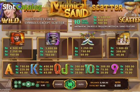 Скрин7. Mythical Sand слот
