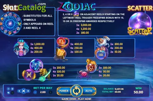Скрин7. Zodiac (Eurasian Gaming) слот