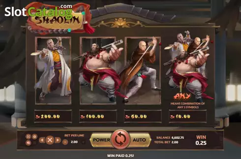 Скрин6. Shaolin (Eurasian Gaming) слот