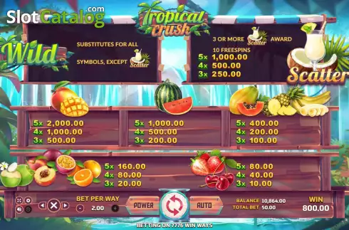 Скрин7. Tropical Crush (Eurasian Gaming) слот