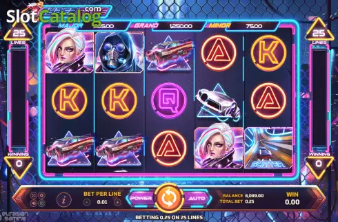 Скрин2. Cyber Race слот