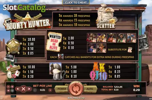 Скрин8. Bounty Hunter (Eurasian Gaming) слот