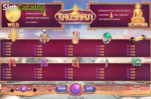 Скрин7. Talisman (Eurasian Gaming) слот