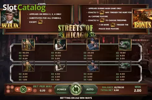 Скрин6. Streets of Chicago слот