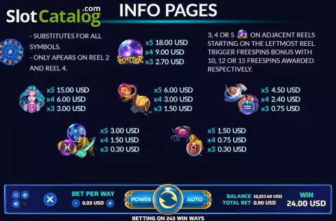 Скрин6. Zodiac Deluxe слот