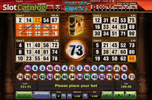 Скрин4. Book of Ra Bingo слот