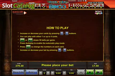 Скрин9. Book of Ra Bingo слот