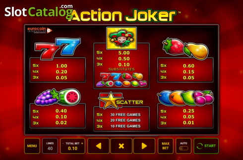 Скрин7. Action Joker слот