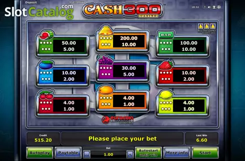 Скрин6. Cash 300 Casino слот