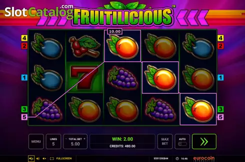 Скрин4. Fruitilicious (Eurocoin Interactive) слот