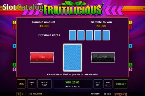 Скрин6. Fruitilicious (Eurocoin Interactive) слот