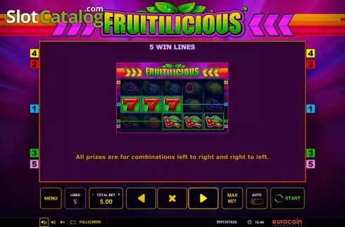 Скрин8. Fruitilicious (Eurocoin Interactive) слот