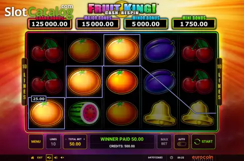 Скрин3. Fruit King (Eurocoin Interactive) слот