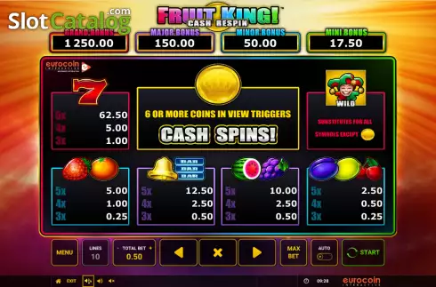 Скрин6. Fruit King (Eurocoin Interactive) слот