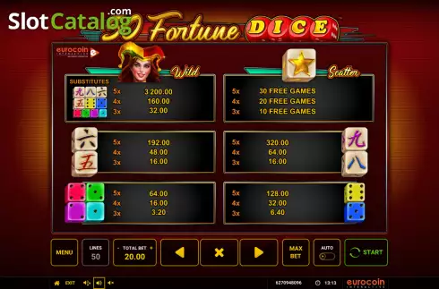 Скрин5. 50 Fortune Dice слот
