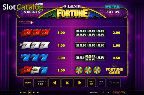 Скрин6. 9 Line Fortune слот
