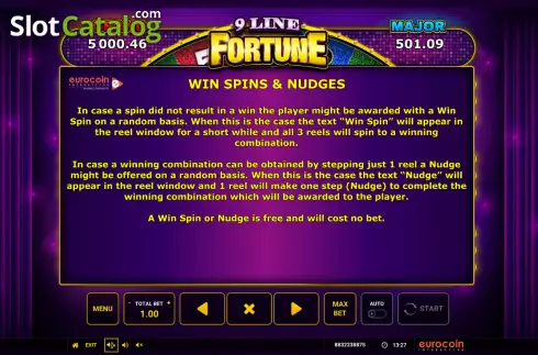 Скрин7. 9 Line Fortune слот