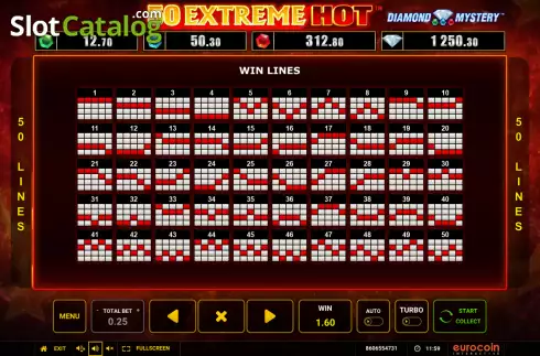 Скрин7. 50 Extreme Hot слот