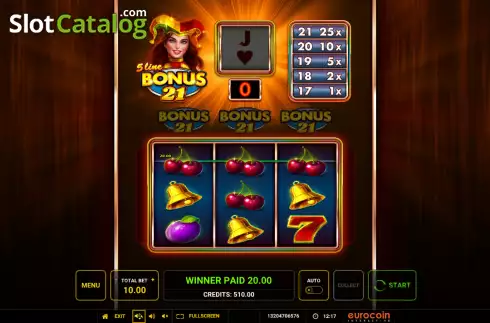 Скрин3. 5-Line Bonus 21 слот