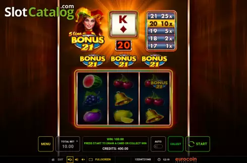 Скрин5. 5-Line Bonus 21 слот