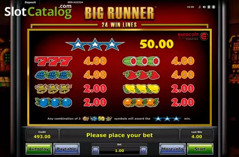 Скрин7. Big Runner слот
